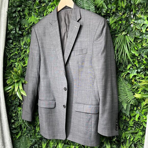 Ralph Lauren Blazer Mens 40R Gray Sport Coat Jacket 100% Wool - Picture 3 of 9